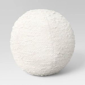 THRESHOLD NEW boucle sphere throw pillow -white